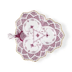 Purpur Musselmalet Helblonde med Guld asiet, Limited Edition, 25 cm