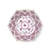 Purpur Musselmalet Helblonde med Guld tallerken med blondekant, Limited Edition, 21 cm