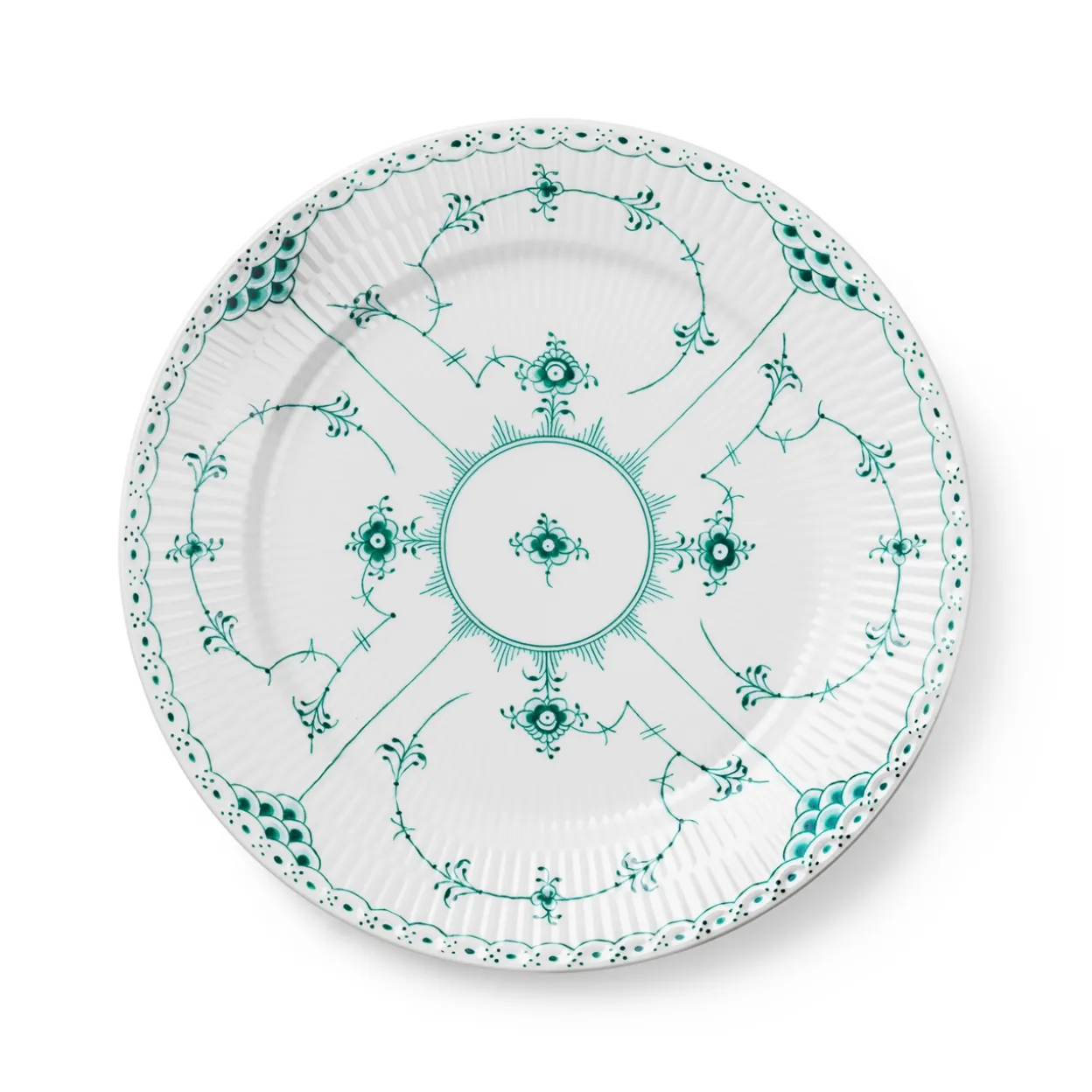 Smaragd Musselmalet Halvblonde tallerken, 27 cm
