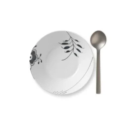 Sort Mega Riflet dyb tallerken, 17 cm