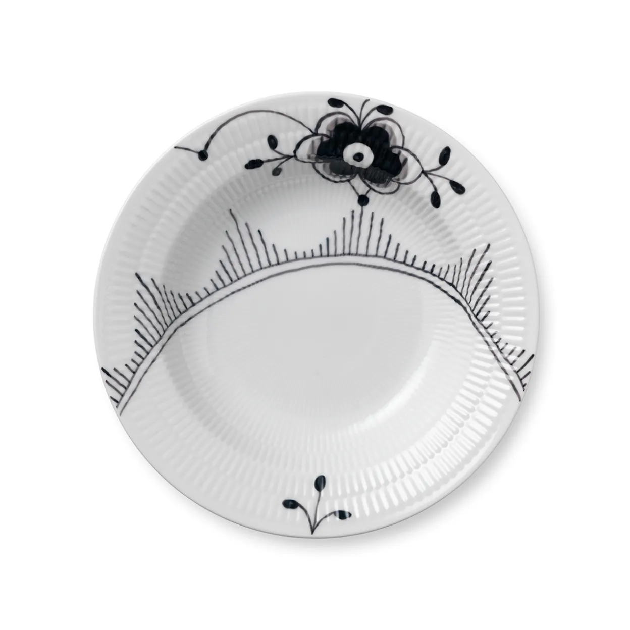 Sort Mega Riflet dyb tallerken, 21 cm