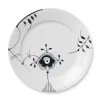 Sort Mega Riflet tallerken, decoration 6, 27 cm