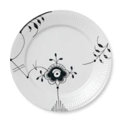 Sort Mega Riflet tallerken, decoration 6, 27 cm