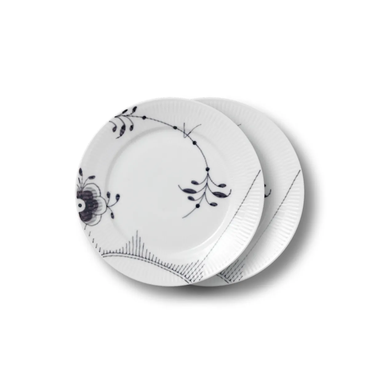 Sort Mega Riflet tallerken, decoration 2, 22 cm, 2 stk.