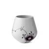 Sort Mega Riflet vase, 15 cm