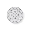 Sort Musselmalet Halvblonde tallerken, 19 cm
