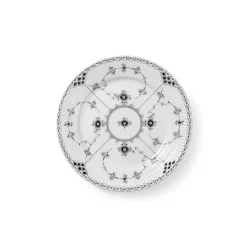 Sort Musselmalet Halvblonde tallerken, 19 cm