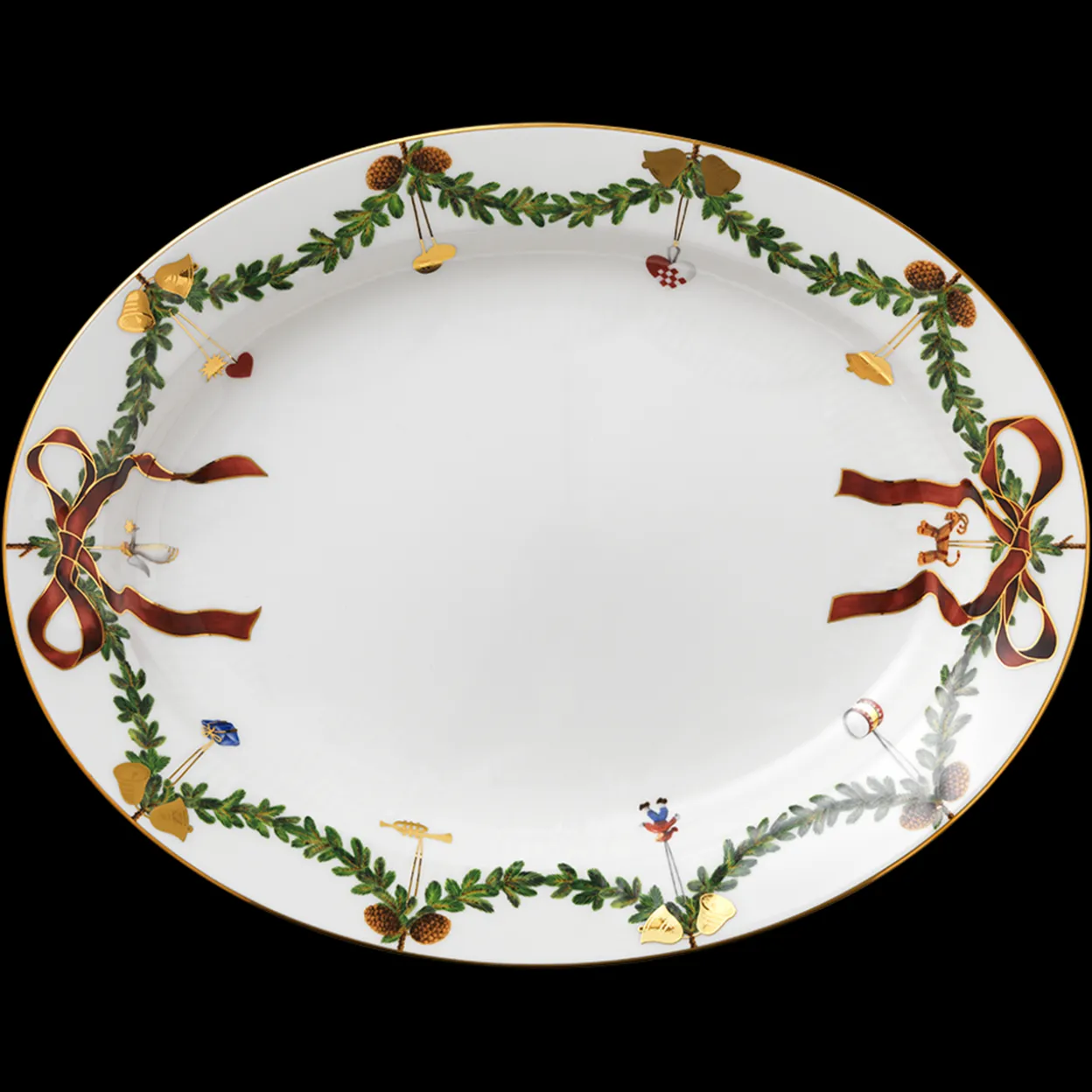 Stjerne Riflet Jul fad, 37 cm