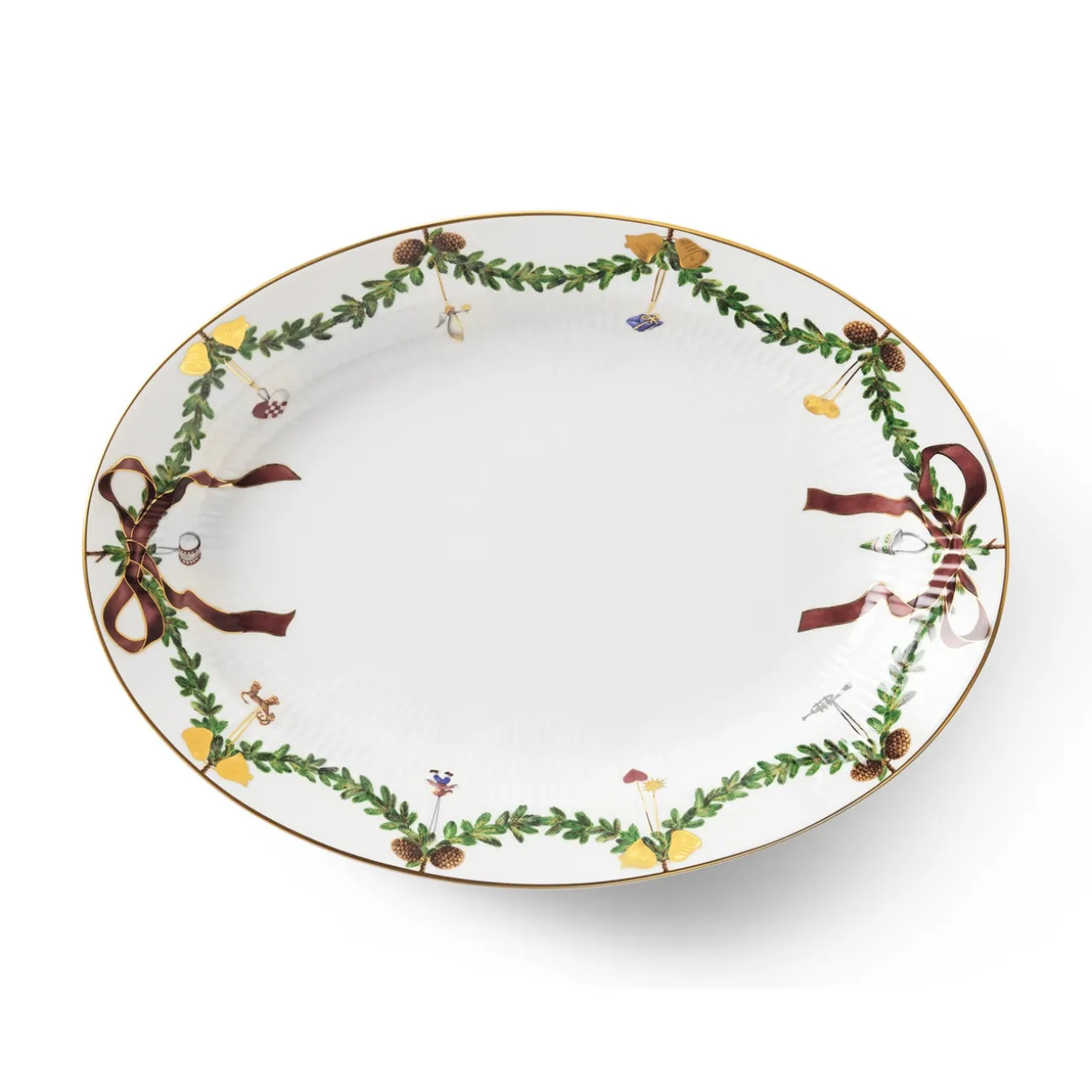 Stjerne Riflet Jul Fad, 34 cm
