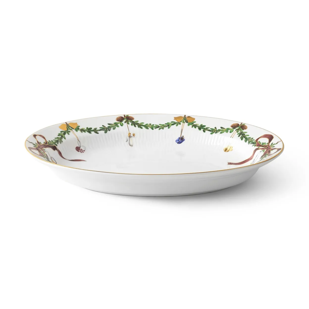 Stjerne Riflet Jul Fad, 34 cm