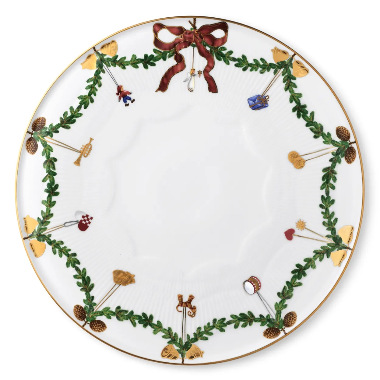 Stjerne Riflet Jul fad, 32 cm