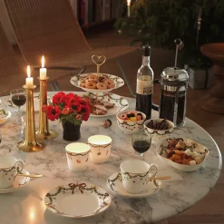 Stjerne Riflet Jul højhankskop og underkop, 27 cl