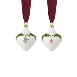 Stjerne Riflet Jul ornament, 8,5 cm, 2 stk.