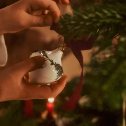 Stjerne Riflet Jul ornament, 8,5 cm, 2 stk.