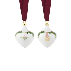 Stjerne Riflet Jul ornament, 8,5 cm, 2 stk.