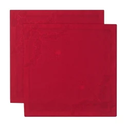 Stjerne Riflet Jul serviet, rød, 45 x 45 cm, 2 stk.