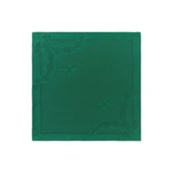 Stjerne Riflet Jul serviet, grøn, 45 x 45 cm, 2 stk.