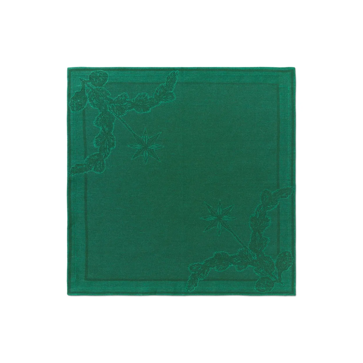 Stjerne Riflet Jul serviet, grøn, 45 x 45 cm, 2 stk.