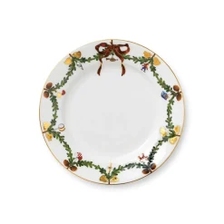Stjerne Riflet Jul tallerken, 21 cm