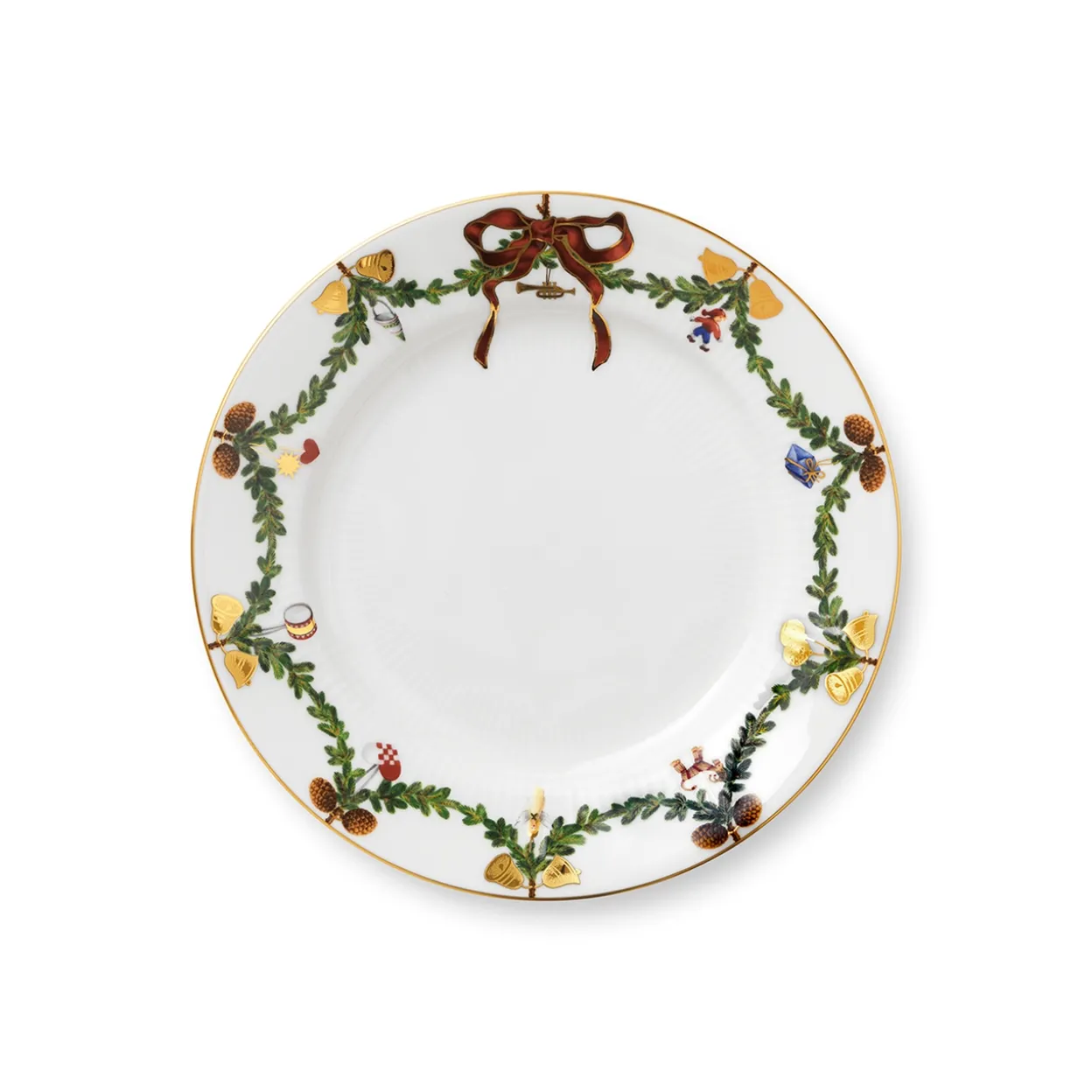 Stjerne Riflet Jul tallerken, 21 cm