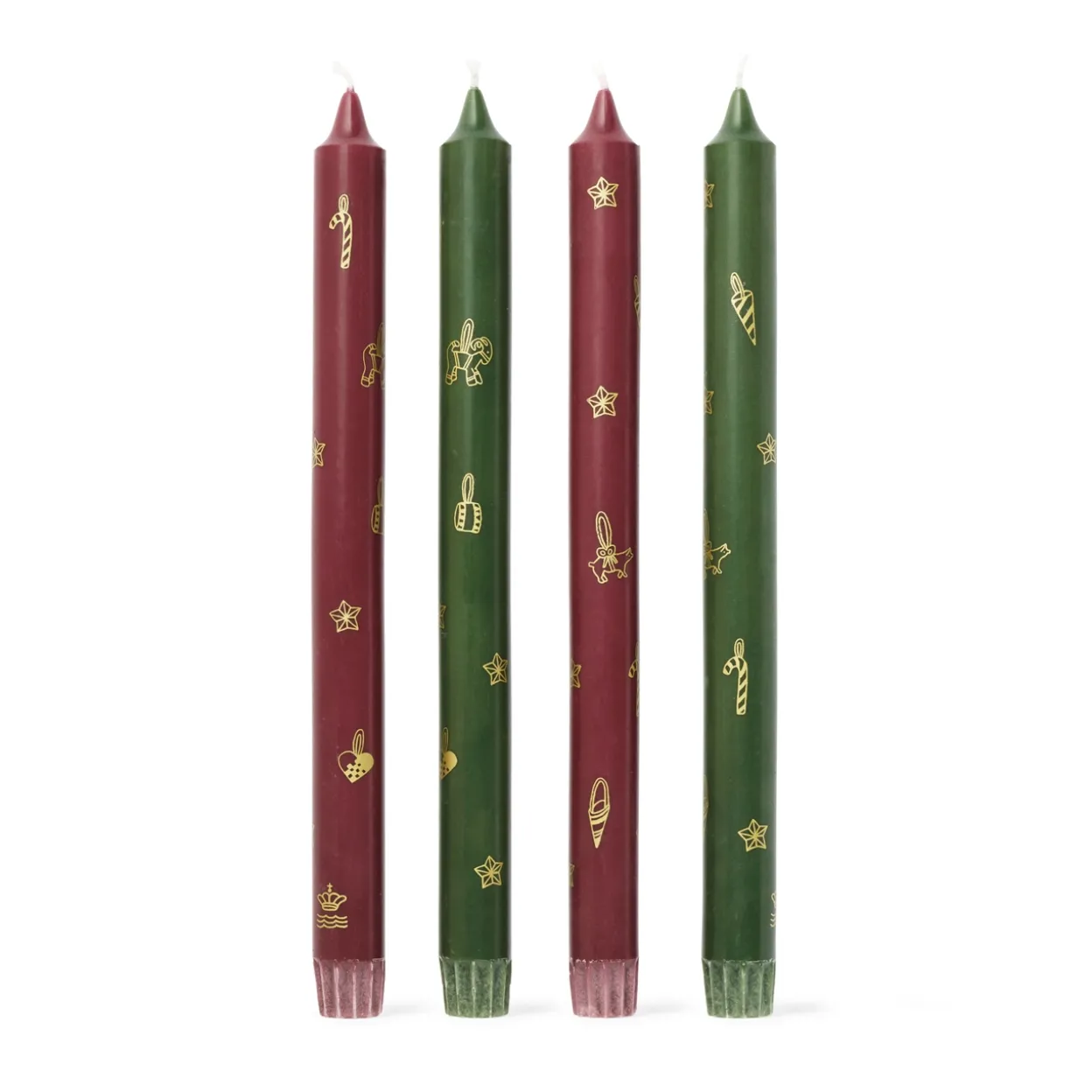 Stjerner Riflet Jul lys, 28 cm, 4 stk.