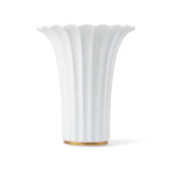 Vase med guldkant, 23 cm