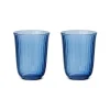 Waves highballglas, blå, 33 cl, 2 stk.