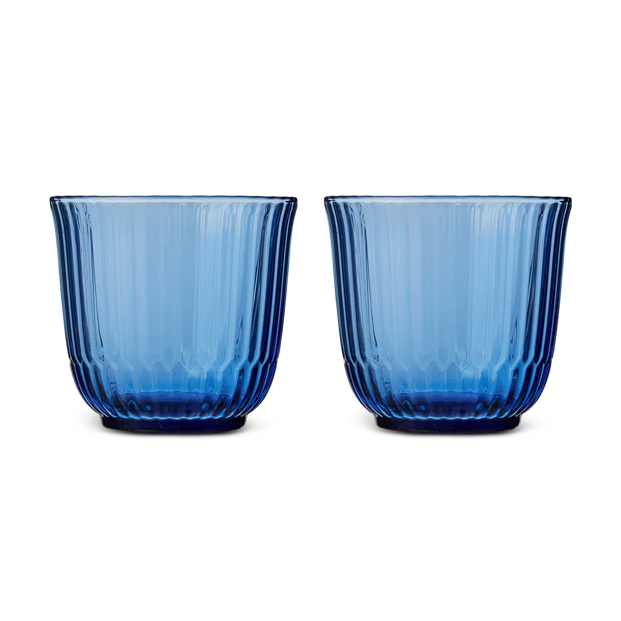 Waves vandglas, blå, 20 cl, 2 stk.
